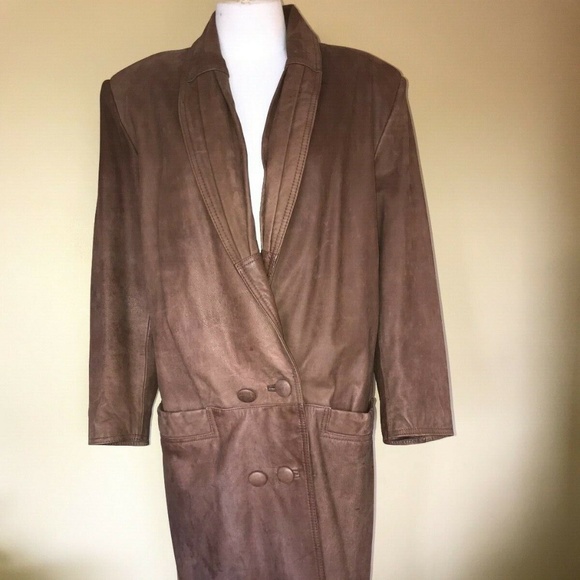 Women's Brown Leather Jacket - Picture 1 of 16